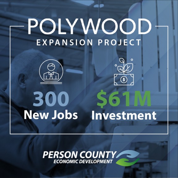 300 New Jobs Coming to Person County, NC, with POLYWOOD Expansion photo